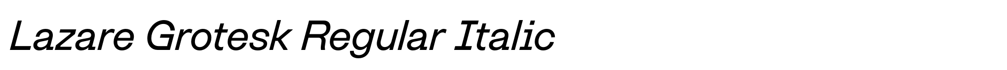 Lazare Grotesk Regular Italic image